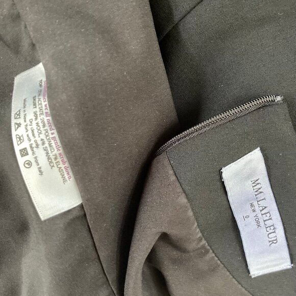 MM LaFleur New York The Akiko Wool Sheath Long Sleeve Dress $295 Black Women's 0 - Picture 11 of 12